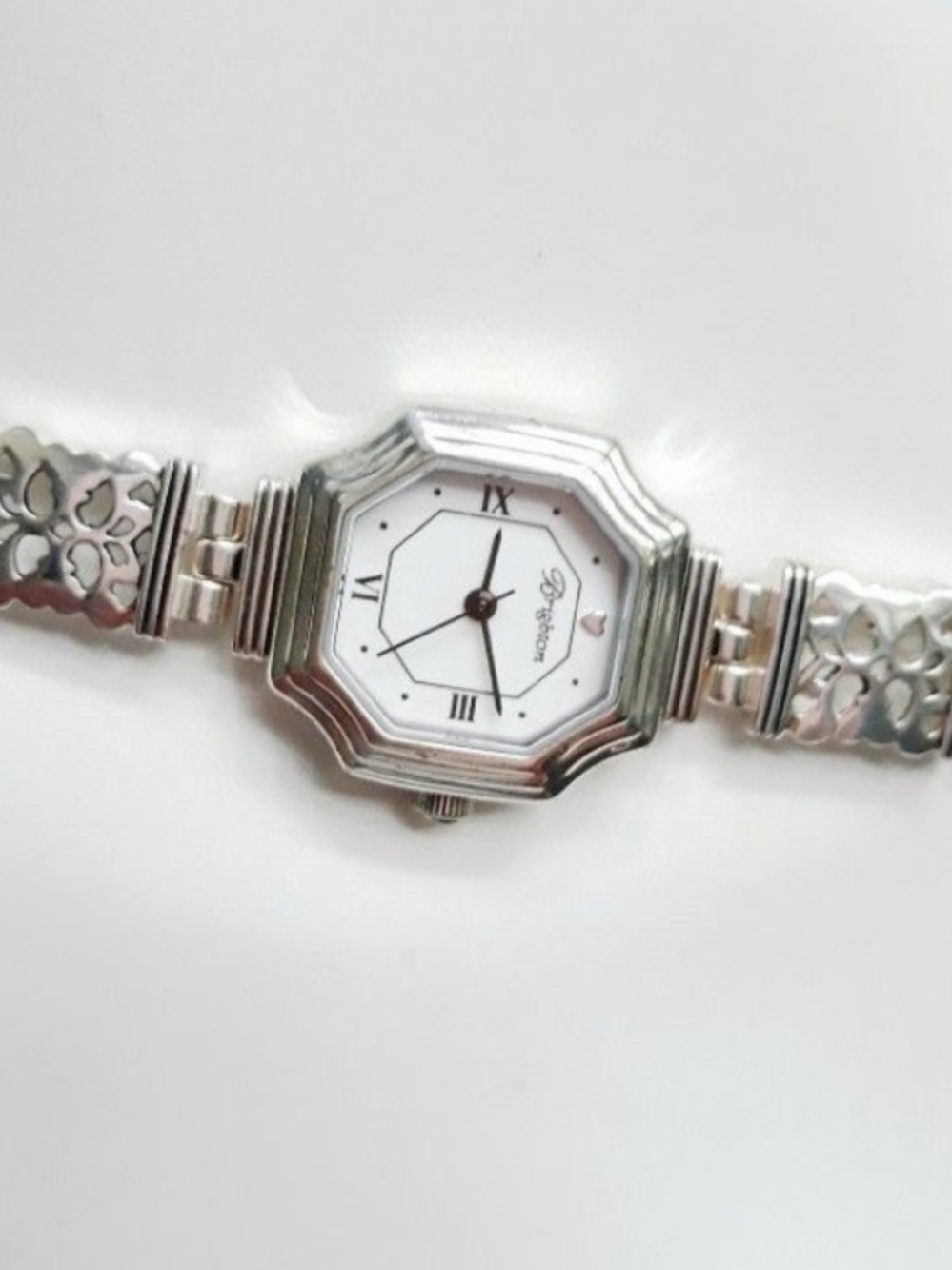Silver Brighton Women's Octagonal Bracelet Watch - Elegant Silver Watch